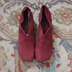 ARCHE burgundy suede shoes 38